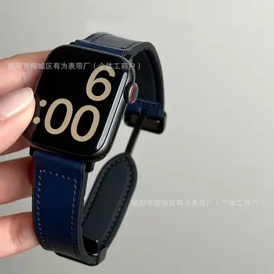 Strap for Xiaomi Band 9 Pro, Crazy Horse Silicone Leather - 10