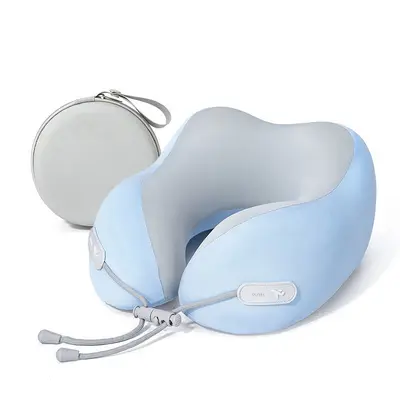 Ice silk U-shaped travel pillow with foldable neck support - 11