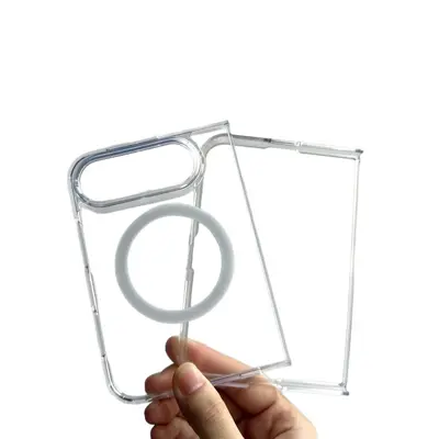 【Foldable Magnetic Case】Compatible with iPhone Duo phone case, split-type transparent magnetic 18 foldable screen high transparency