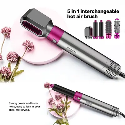 5-in-1 Hair Dryer, Negative Ion, Automatic Hair Styling Comb and Straightener
