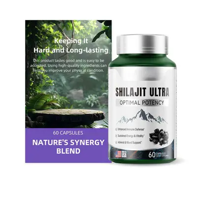 Shilajit Capsules 60 Count, 9-in-1 Formula with Arginine