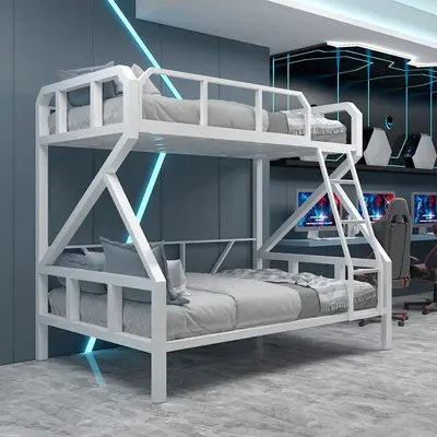 Metal Double-Decker Bunk Bed for Adults and Children - 9