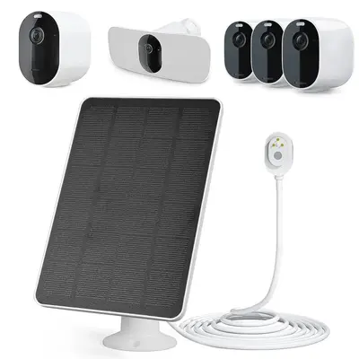 Solar Charging Panel Security Camera for Arlo Pro 4/Ultra 2/Pro 3/Ultra/Pro 5S