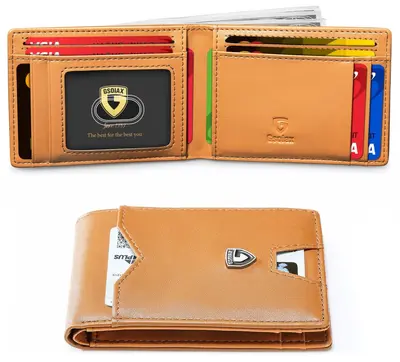 Karbon fiber dolar klipsi erkek cüzdanı, RFID korumalı, çok kartlıklı - 9