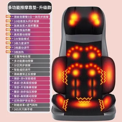 Heated Kneading Massage Cushion, Multifunctional Neck, Lumbar and Back Massager - 9