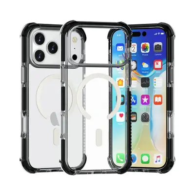 iPhone 18 Pro Max akrilik şeffaf manyetik kılıf, MagSafe uyumlu, hava yastıklı - 10