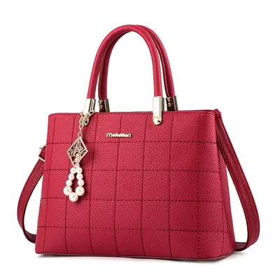 Women's Embroidered Plaid Single Shoulder Crossbody Bag, Large Capacity - 7