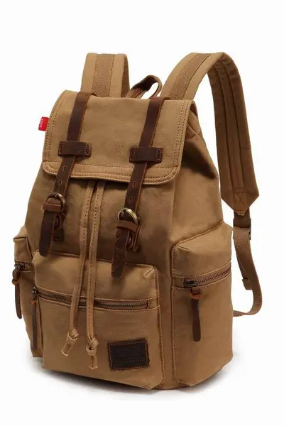 Amazon Best-Selling Vintage Double Shoulder Backpack Men's Laptop Travel Bag Trendy Fashion Unisex Backpack In Stock - 10