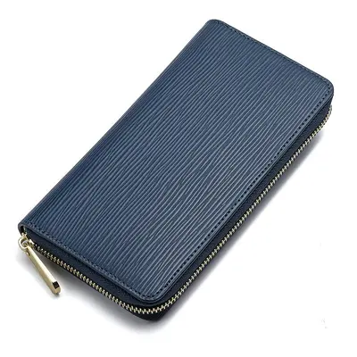 Men's Wallet with Water Ripple Pattern, Long Zipper, Unisex Clutch - 11