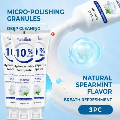 %10 Nano Hidroksiapatit Diş Macunu, Florürsüz, Nane Aromalı