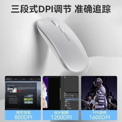 Sınır Ötesi Popüler Sessiz Kablosuz Şarjlı Mouse Kadın Bluetooth Evrensel Laptop Masaüstü Bilgisayar Gaming Çift Mod Mouse