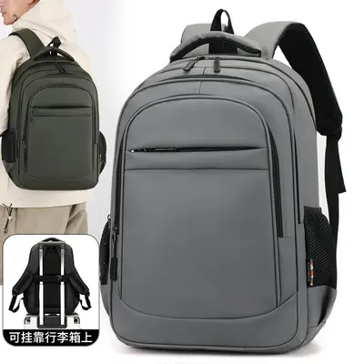 Men's Oxford Fabric Backpack with Laptop Compartment, Large Capacity - 3