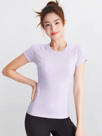 Women's Short-Sleeve Quick-Dry Running T-Shirt, Slim Fit - 12