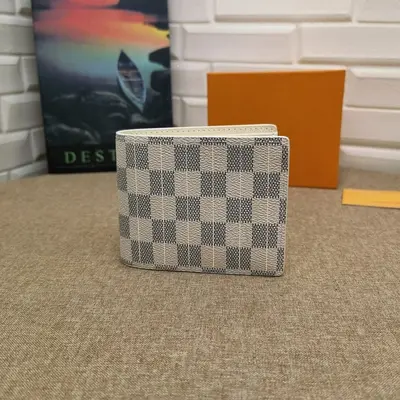 Herren Vintage Blumen-Karomuster Kurzbörse, multifunktional - 2