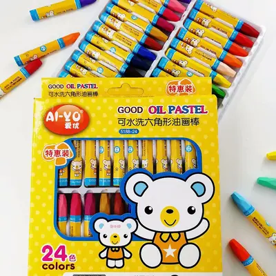 Children's Oil Pastel Set, 12 to 36 Colors