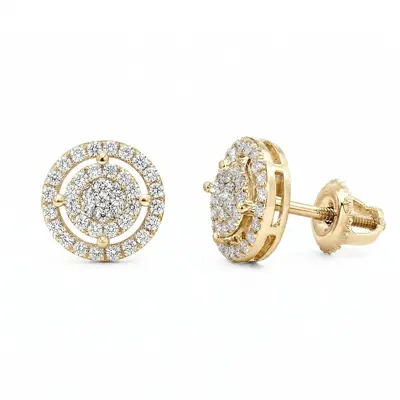 S925 Sterling Silver Moissanite Stud Earrings, Light Luxury Hip-Hop Style - 7