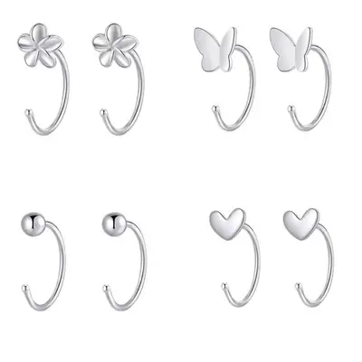 S999 Sterling Silver Heart Earrings for Women, Simple Elegant Women's Earrings, Affordable Luxury and High-End Earrings for Women, Korean Forest Style Retro Earrings for Women