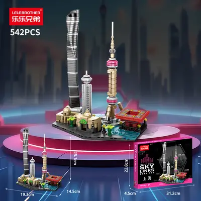 Lele Brüder China-Stadt-Skyline Bausteine-Set - 7