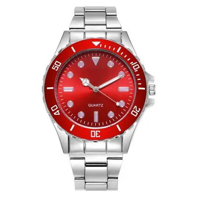 Men's quartz watch, steel band, luminous dial - 4