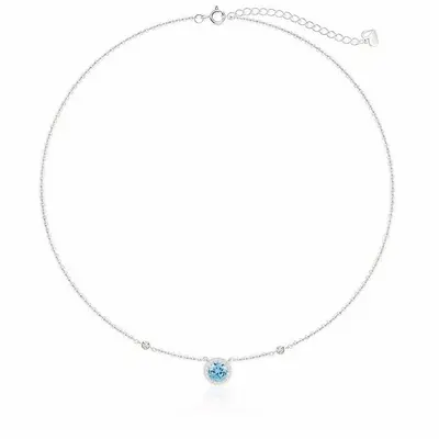 Navy blue clavicle chain 5A zircon luxury necklace women