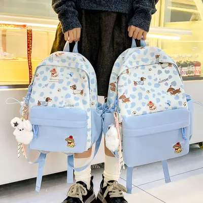 Cute Cartoon Backpack for High School Students, Large Capacity - 3
