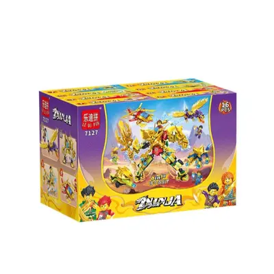 Ninja Small Particle Building Blocks Compatible Assembly 8-in-1 Small Box Building Toy Gift for Boys Children Educational Toy