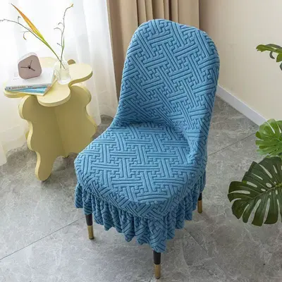 Evrensel Yay Şeklinde Sandalye Kılıfı Dört Mevsim Elastik Kalın Ananas Desen Yay Şeklinde Ev Tipi Dış Ceket Yemek Sandalyesi Kılıfı - 11