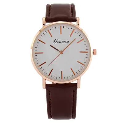 Herrenuhr, ultraflach, Lederarmband, Quarz - 9