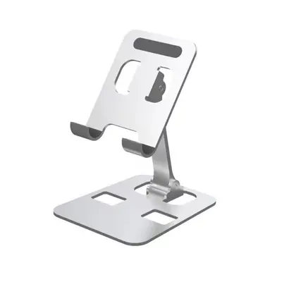 Sınır ötesi alüminyum alaşımlı cep telefonu masaüstü standı tamamen metal tablet evrensel tembel canlı yayın katlanır cep telefonu standı fabrikası