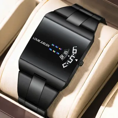 Herrenarmbanduhr, Quarz, Edelstahl, wasserdicht - 8