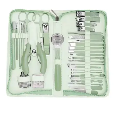 35-Piece Stainless Steel Nail Clipper Set with Zipper