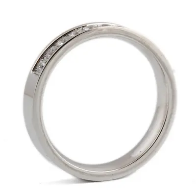 4mm zircon stainless steel ring, minimalist style