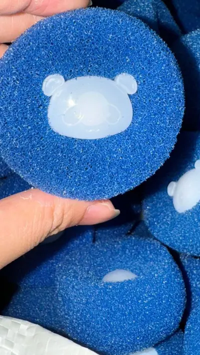 Çamaşır topu çamaşır makinesi giysi temizleme topu 4.5cm katı PVC sihirli dekontaminasyon dolaşık açıcı giysi bakım topu - 8