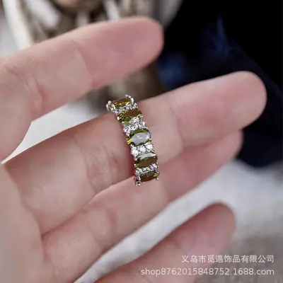 Vintage sparkle zircon open ring for women - 2