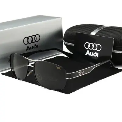 Audi Retro-Sonnenbrille mit eckigem Rahmen, polarisiert, Modell 553 - 7