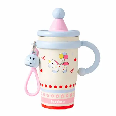 Paslanmaz Çelik Termos Kupa, Saplı ve Pipetli, 600 ml Büyük Kapasite - 6