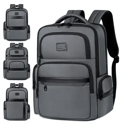 Men's Business Backpack, Water-Repellent Nylon Laptop Daypack - 3