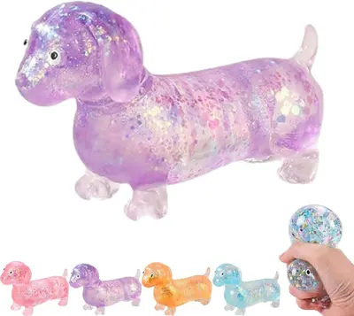 Dachshund Squishy Fidget Toy, Soft Stress Ball - 10