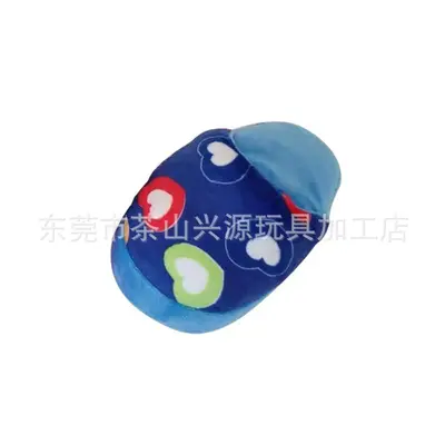 Pet ses çıkaran peluş terlik oyuncak, dayanıklı çiğneme oyuncağı - 6