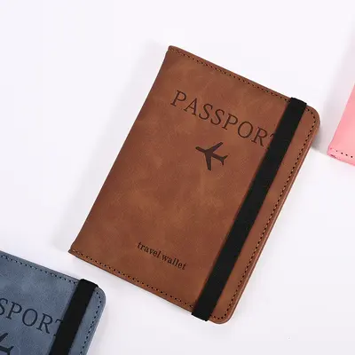 PU deri pasaport cüzdan RFID korumalı - 12