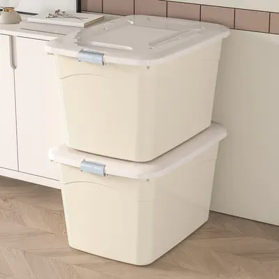 Kunststoff-Aufbewahrungsbox, extra groß, cremfarben