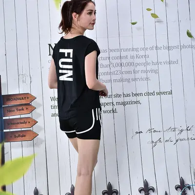 厂家供应秋季速干衣专业女士健身服运动T恤瑜伽服女夏现货