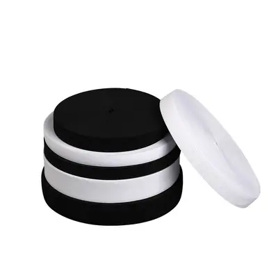 Liufeng Black and White Crochet Elastic Band for Cuffs and Waistbands - 4