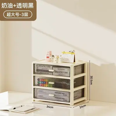 Storage box, multi-layer drawer, transparent, desktop organizer - 7