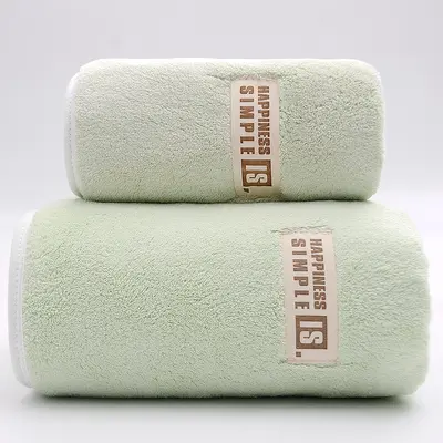 Korallensamt-Badehandtuch-Set 550g dreiteilig - 8
