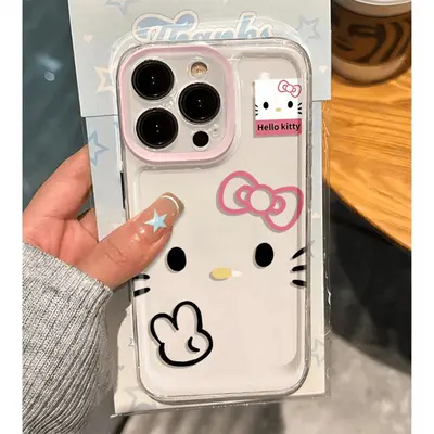 Apple 16 Pro Max kedi desenli telefon kılıfı iPhone 15 sevimli 14, 13, 12/X transparent