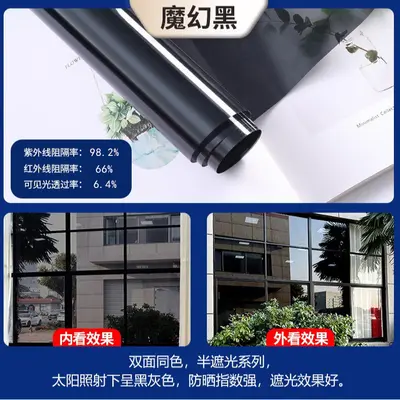 Full Blackout Window Film, Sun Protection Heat Insulation, Anti-Peep - 7