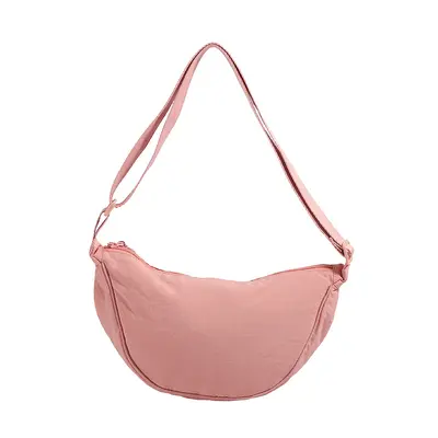 Japanese-Style Solid Color Lightweight Canvas Crossbody Bag - 13