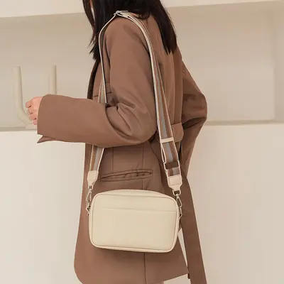 Solid Color PU Small Square Women's Crossbody Bag, Everyday Shoulder Style - 5