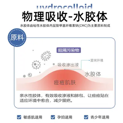 跨境彩色40粒星星痘痘贴盒装水胶体吸浓遮瑕祛痘贴便携上妆遮瑕